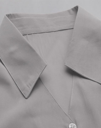 Light Grey Casual Shirt | Leemboodi