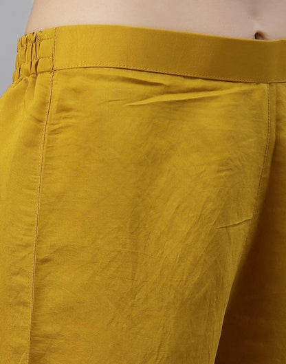 Mustard Kurti With Pant And Dupatta | Leemboodi