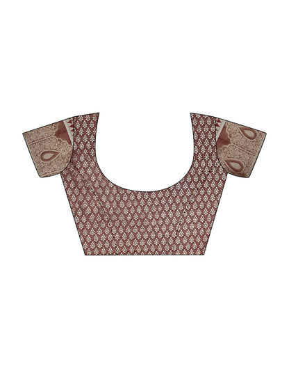 Navy Blue Weaving Silk Banarasi Saree