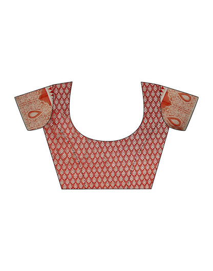 Orange Weaving Silk Banarasi Saree