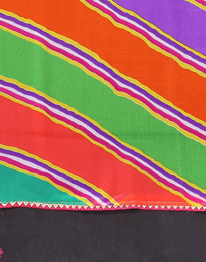 Multicoloured Printed Georgette Saree