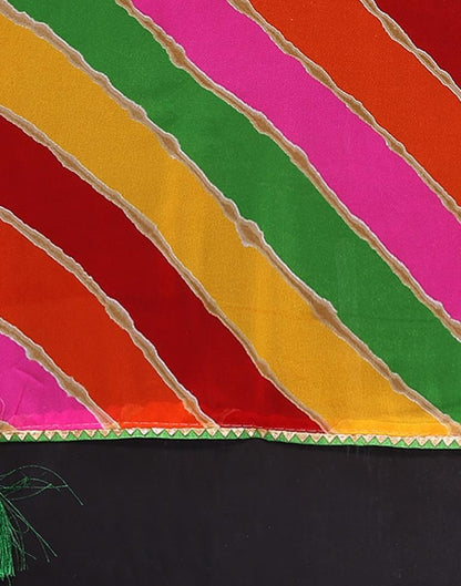 Multicoloured Printed Georgette Saree