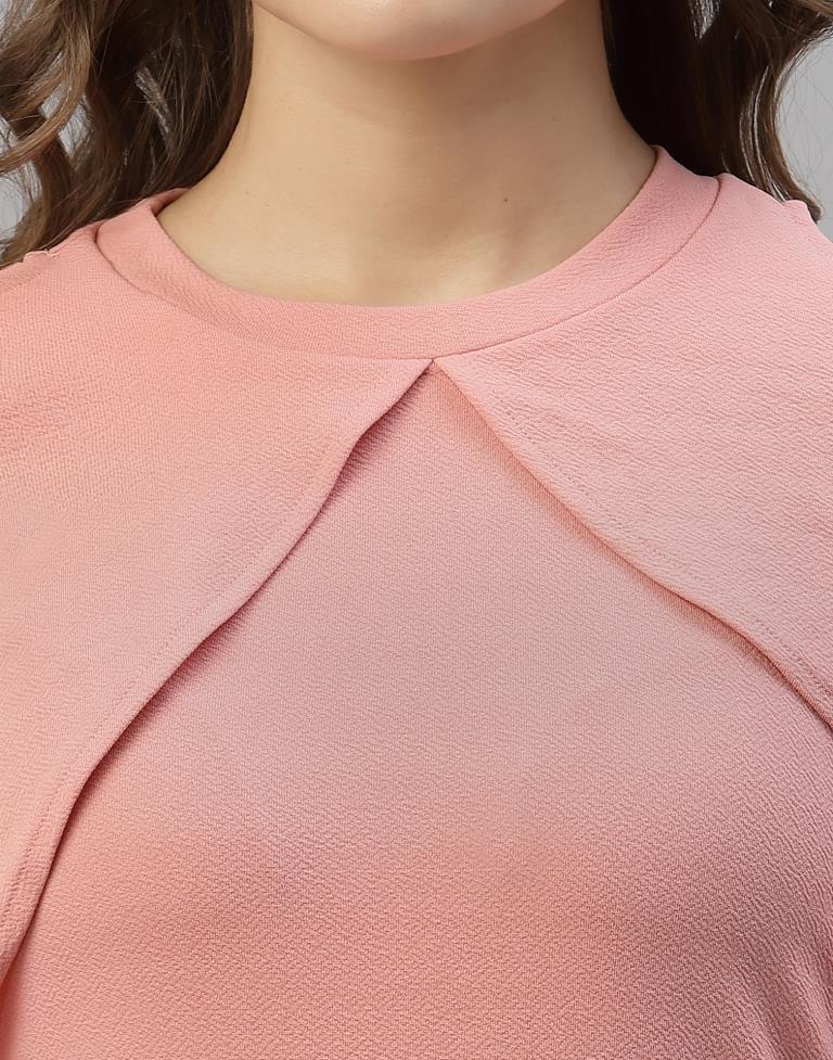 Light Pink Cut out Sleeve Bodycon Dress | Sudathi