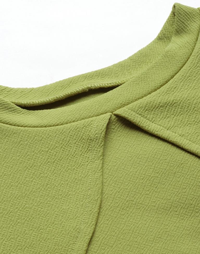 Olive Green Cut out Sleeve Bodycon Dress | Sudathi