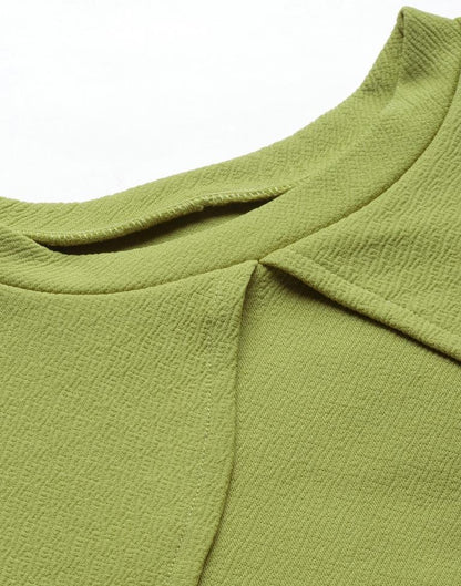 Olive Green Cut out Sleeve Bodycon Dress | Sudathi