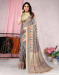 Multicoloured Printed Chiffon Saree