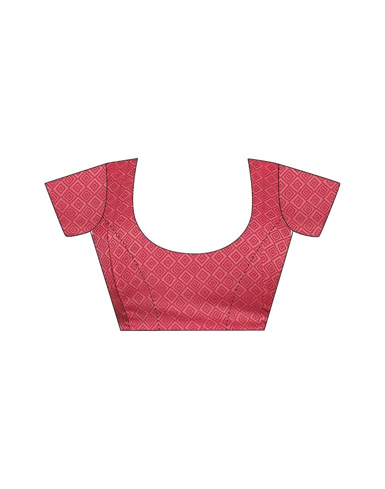 Orange Printed Georgette Saree