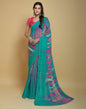 Rama Green Printed Georgette Saree