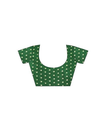 Green Printed Brasso Saree