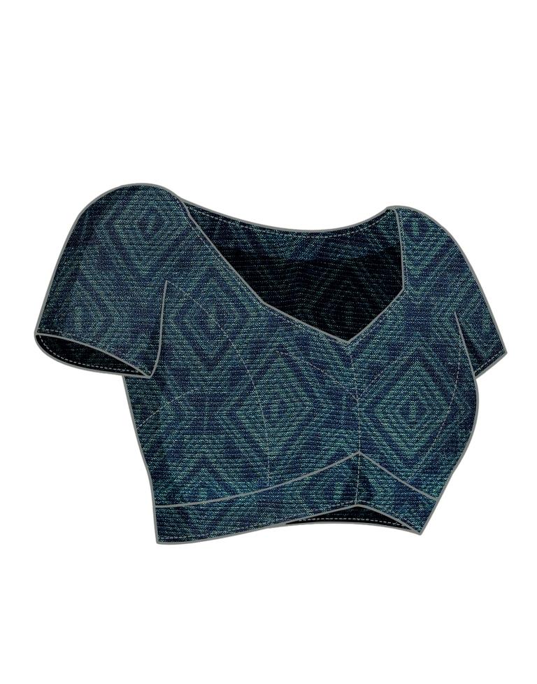 Grey Printed Chiffon Saree