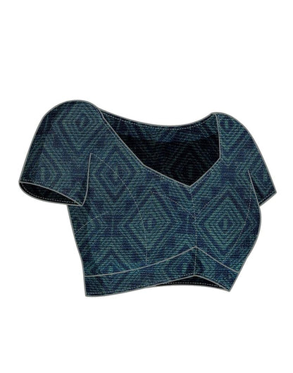 Grey Printed Chiffon Saree