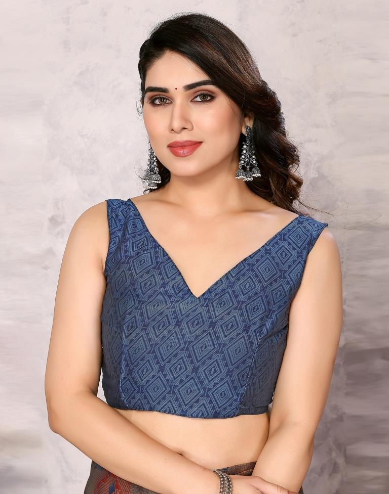 Beige Printed Chiffon Saree