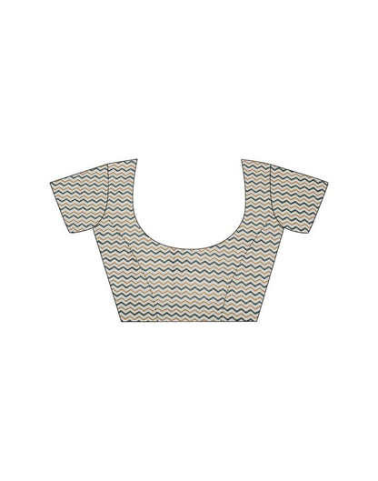 Green Printed Cotton Saree