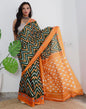 Green Printed Cotton Saree
