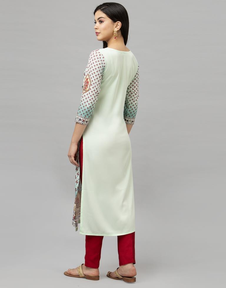 Off White Printed Kurti | Sudathi