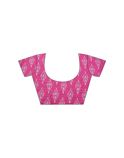 Grey Printed Cotton Saree