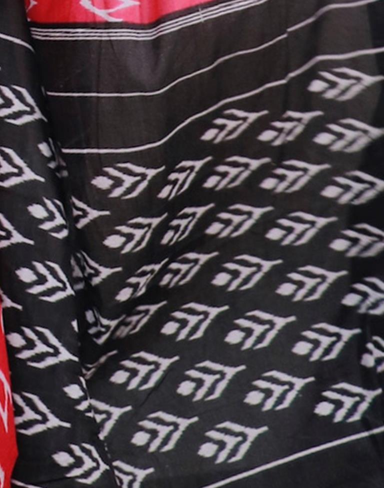 Pink Printed Cotton Saree