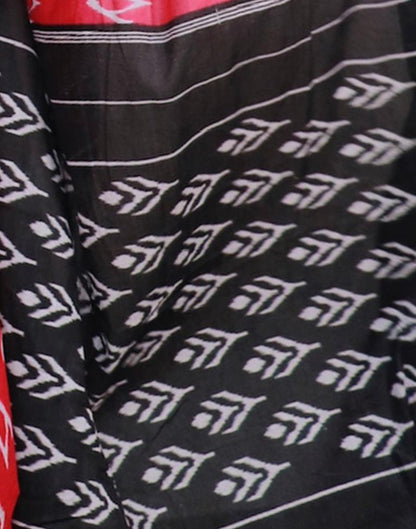 Pink Printed Cotton Saree