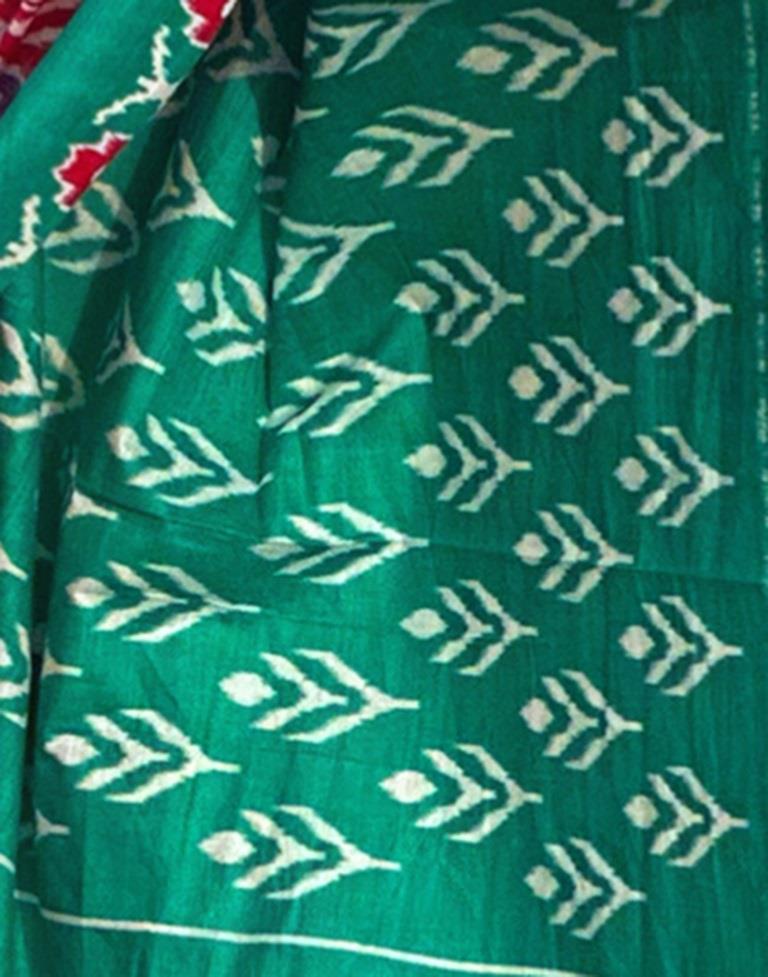 Red Printed Cotton Saree