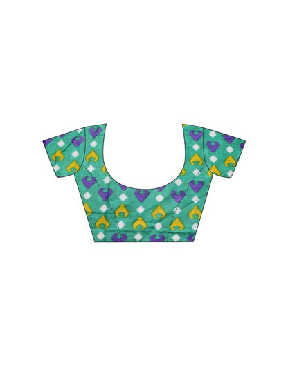 Red Printed Cotton Saree