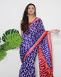 Blue Printed Cotton Saree