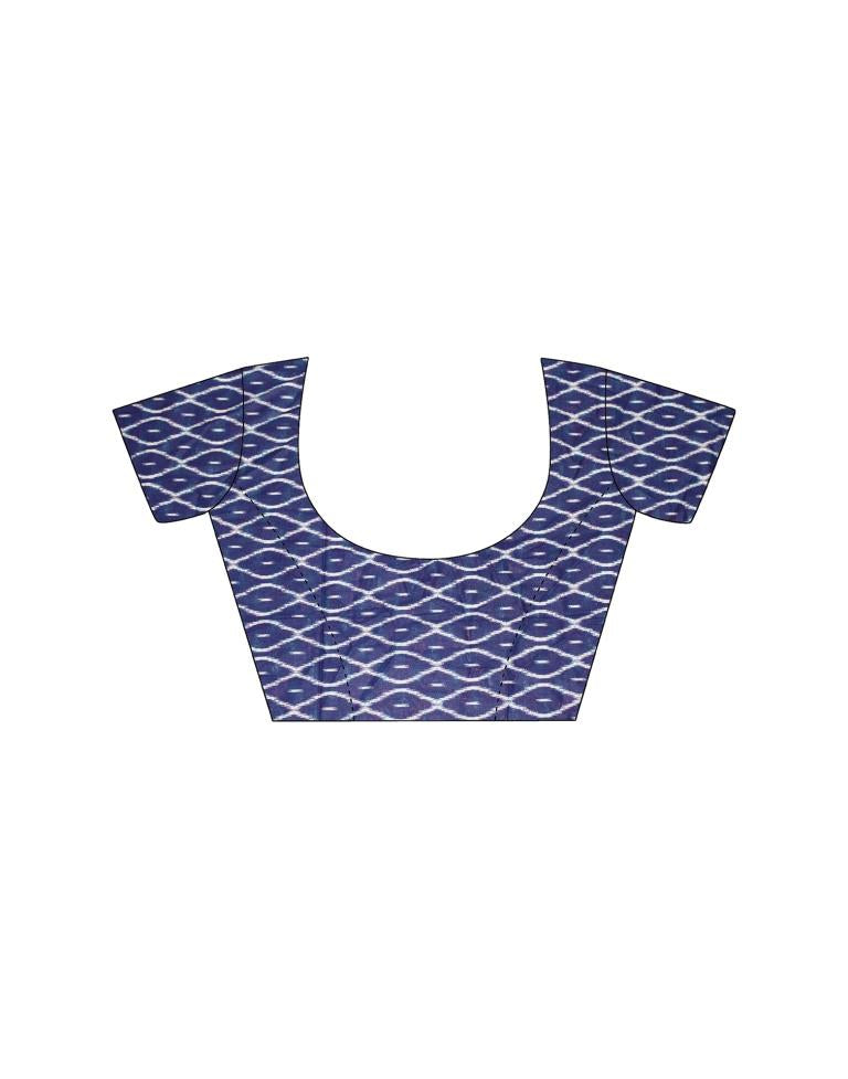 Grey Printed Cotton Saree