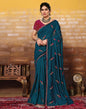 Dark Blue Plain Silk Saree