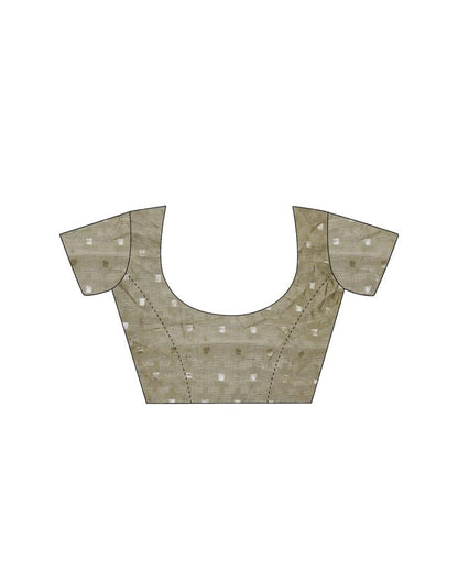 Teal Blue Embroidery Plain Silk Saree