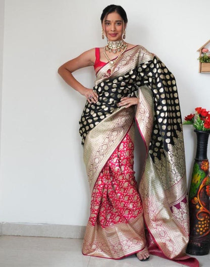 Black Banarasi Silk Saree