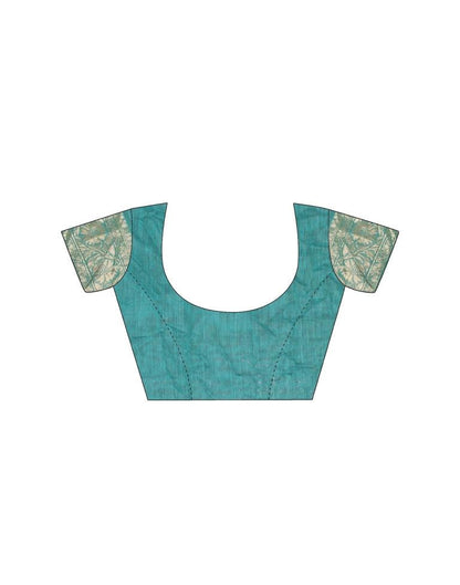 Rama Green Banarasi Cotton Saree