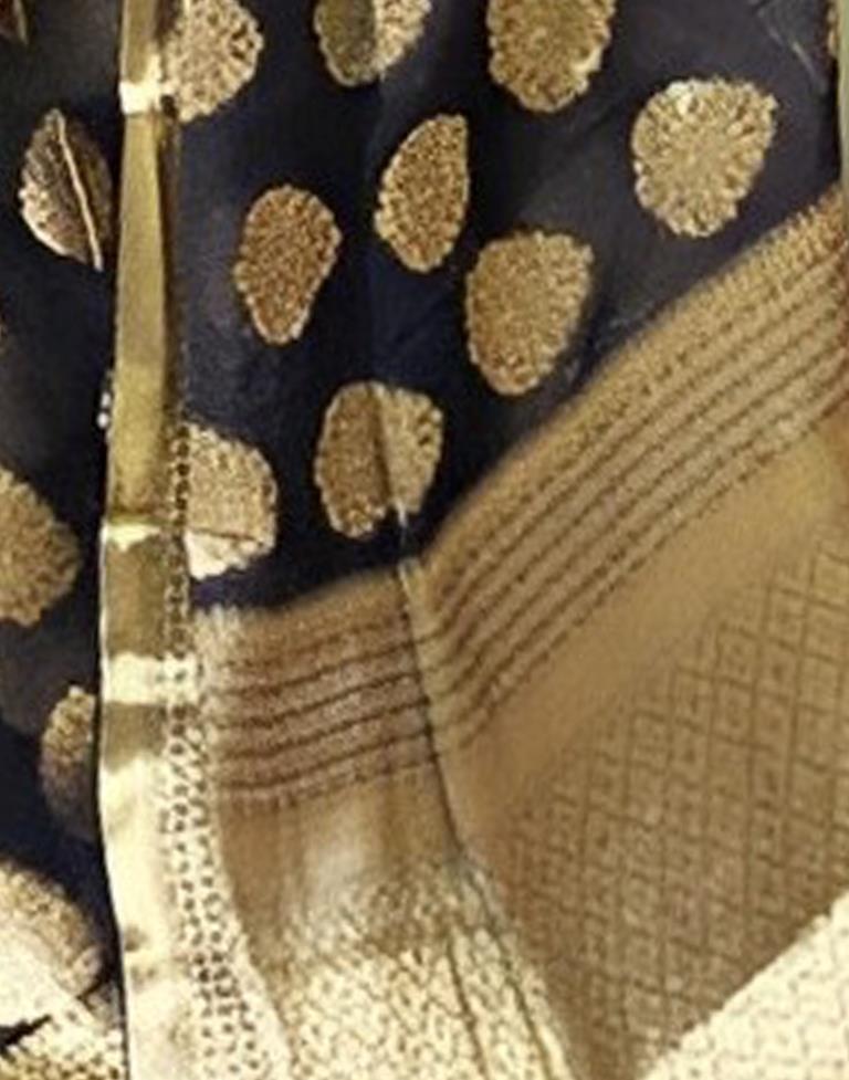 Black Banarasi Cotton Saree