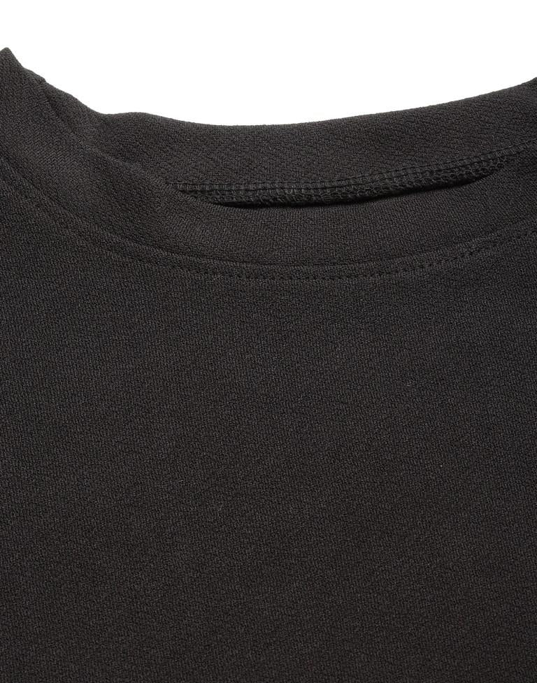 Black Puff Sleeve Bodycon Dress | Sudathi