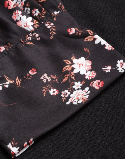 Black Puff Sleeve Bodycon Dress | Sudathi