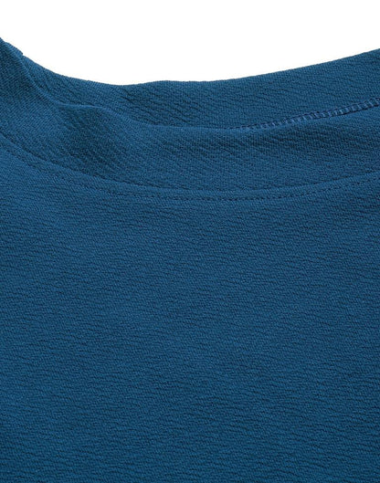 Blue Puff Sleeve Bodycon Dress | Sudathi