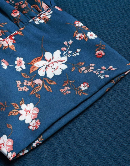Blue Puff Sleeve Bodycon Dress | Sudathi