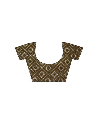 Grey Plain Chiffon Saree