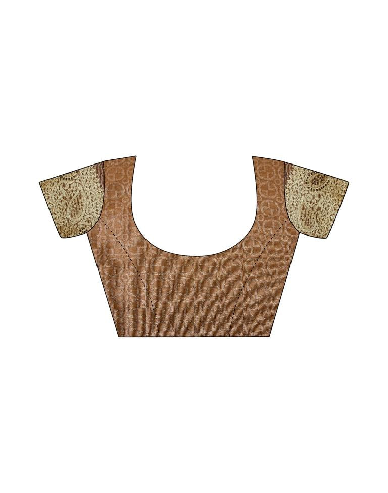 Golden Self Woven Silk Saree