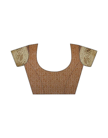 Golden Self Woven Silk Saree