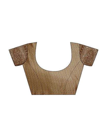 Golden Self Woven Silk Saree