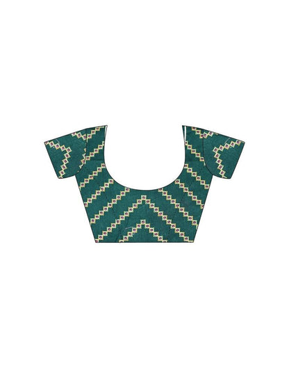 Red Jacquard Chiffon Saree