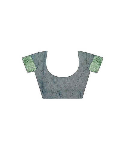 Golden Jacquard Silk Saree