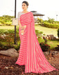 Light Pink Printed Georgette Saree