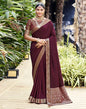 Maroon Jacquard Saree