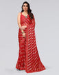 Red Printed Lycra Saree