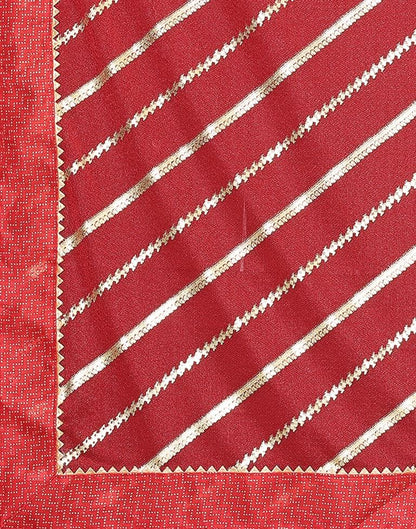 Red Printed Lycra Saree