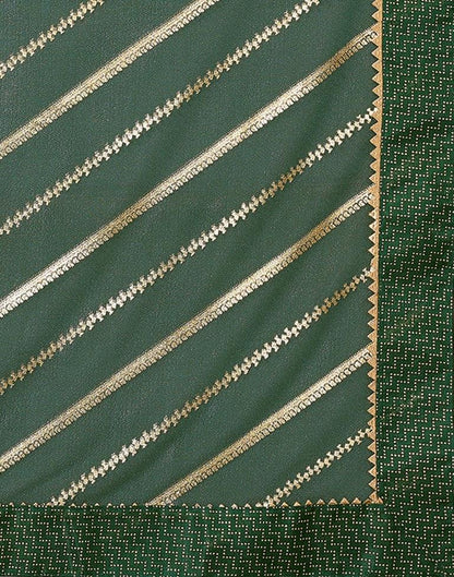 Green Printed Lycra Saree