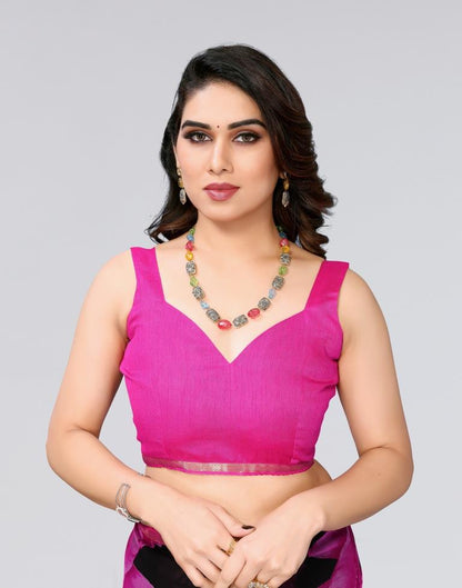Black Printed Chiffon Saree