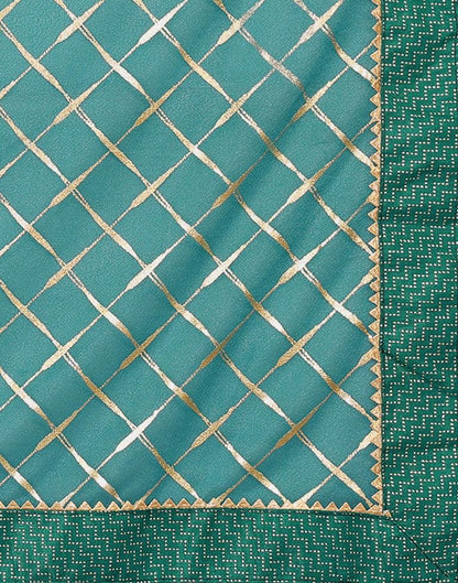 Green Printed Lycra Saree