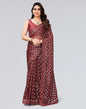 Brown Printed Lycra Saree