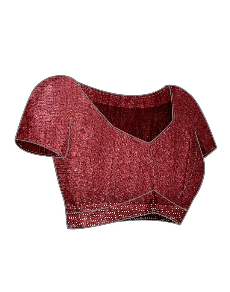 Brown Printed Lycra Saree